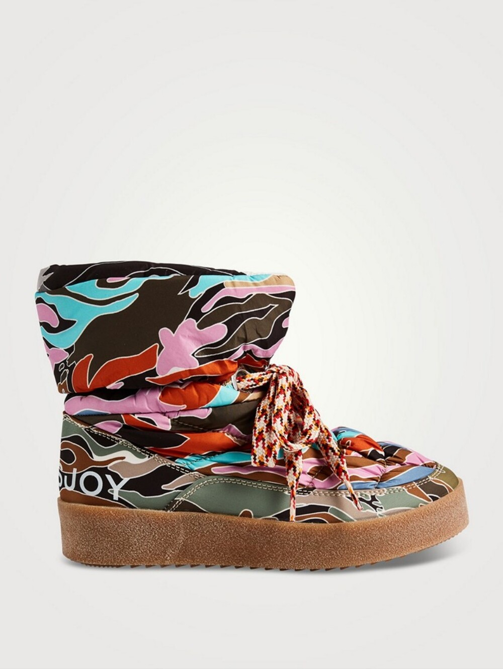 KHRIS JOY Puff Ankle Boots In Camo Print Size 6.5 Or Euro 37